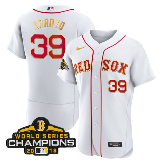 Men Boston Red Sox World Series Champion 2018 Gold Jersey - All Stitched