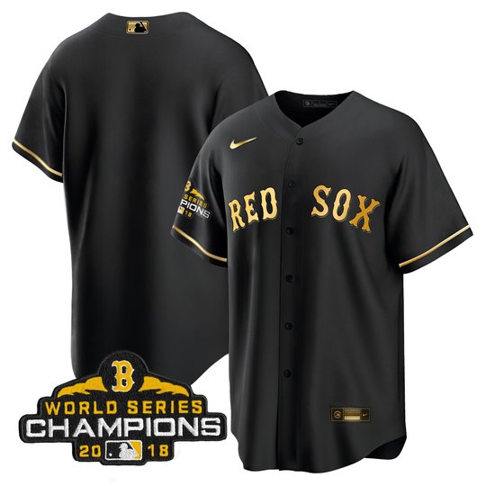 Men Boston Red Sox World Series Champion 2018 Gold Jersey - All Stitched