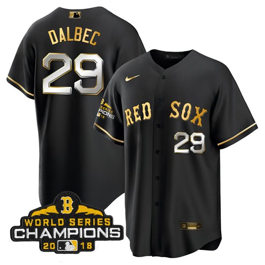 Men Boston Red Sox World Series Champion 2018 Gold Jersey - All Stitched