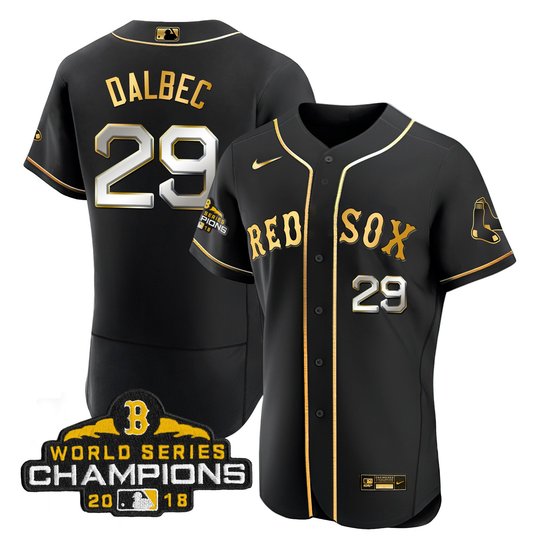 Men Boston Red Sox World Series Champion 2018 Gold Jersey - All Stitched