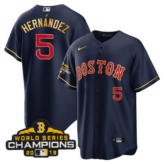 Men Boston Red Sox World Series Champion 2018 Gold Jersey - All Stitched