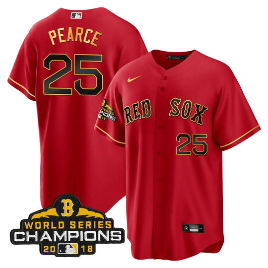 Men Boston Red Sox World Series Champion 2018 Gold Jersey - All Stitched