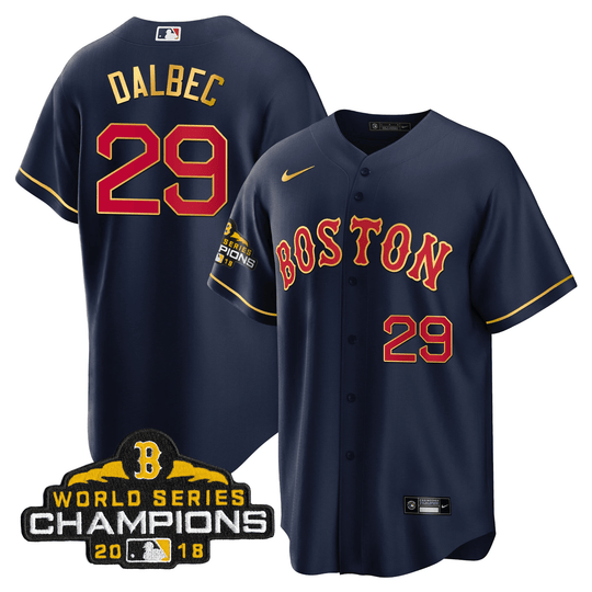 Men Boston Red Sox World Series Champion 2018 Gold Jersey - All Stitched