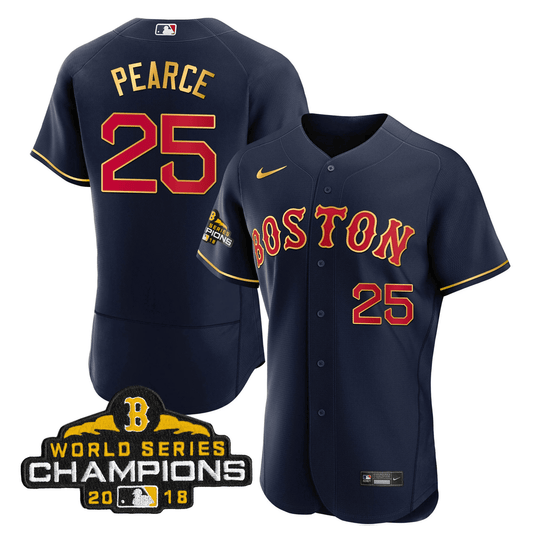 Men Boston Red Sox World Series Champion 2018 Gold Jersey - All Stitched