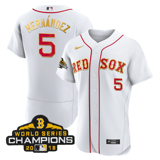 Men Boston Red Sox World Series Champion 2018 Gold Jersey - All Stitched