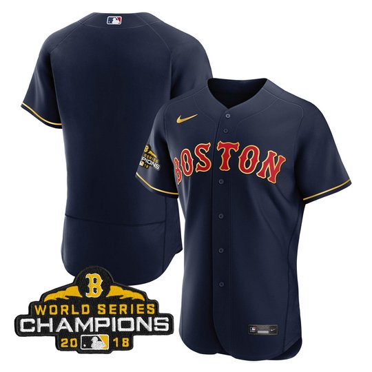 Men Boston Red Sox World Series Champion 2018 Gold Jersey - All Stitched