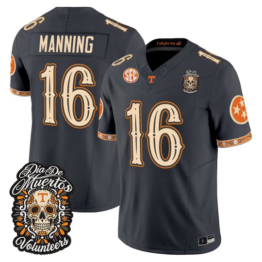Men's Tennessee Volunteers Día de los Muertos Vapor Limited Jersey - All Stitched