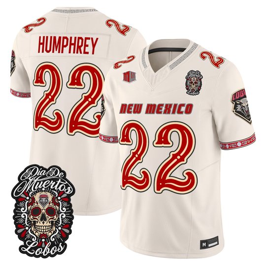 Men's New Mexico Lobos Día de los Muertos Vapor Limited Jersey - All Stitched
