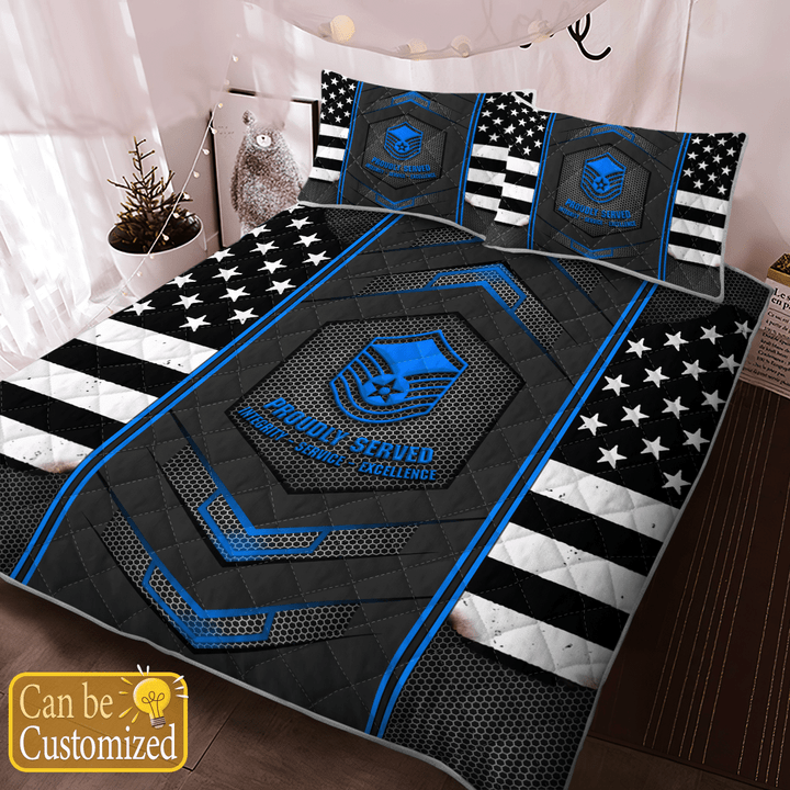 Proudly Served - Air Force Veteran Bedding Set 01