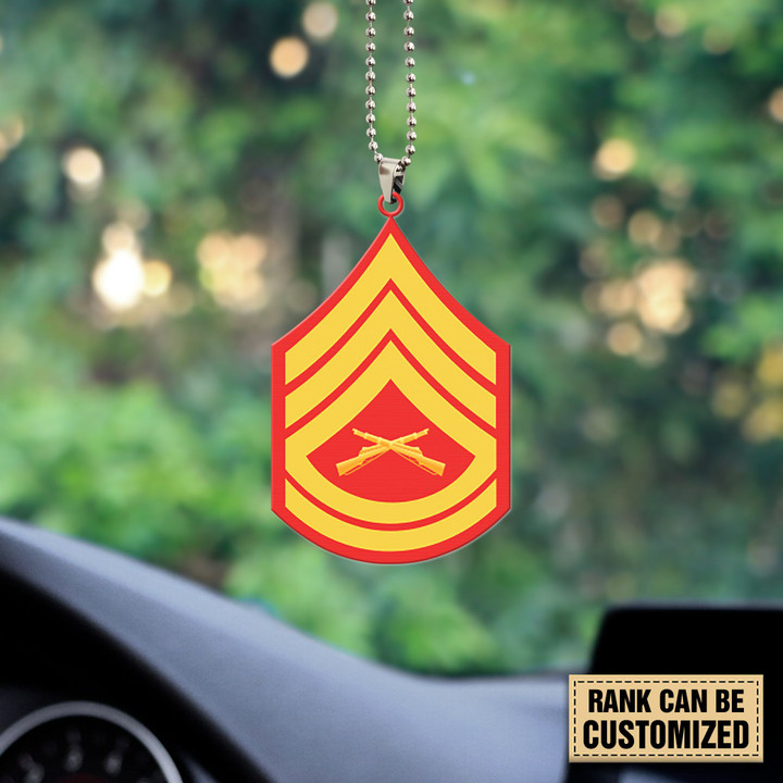Marines Veteran Personalized Car Ornament