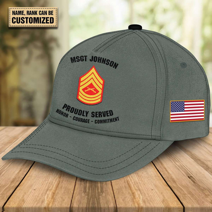 Marine Veteran Personalized Classic Cap 04