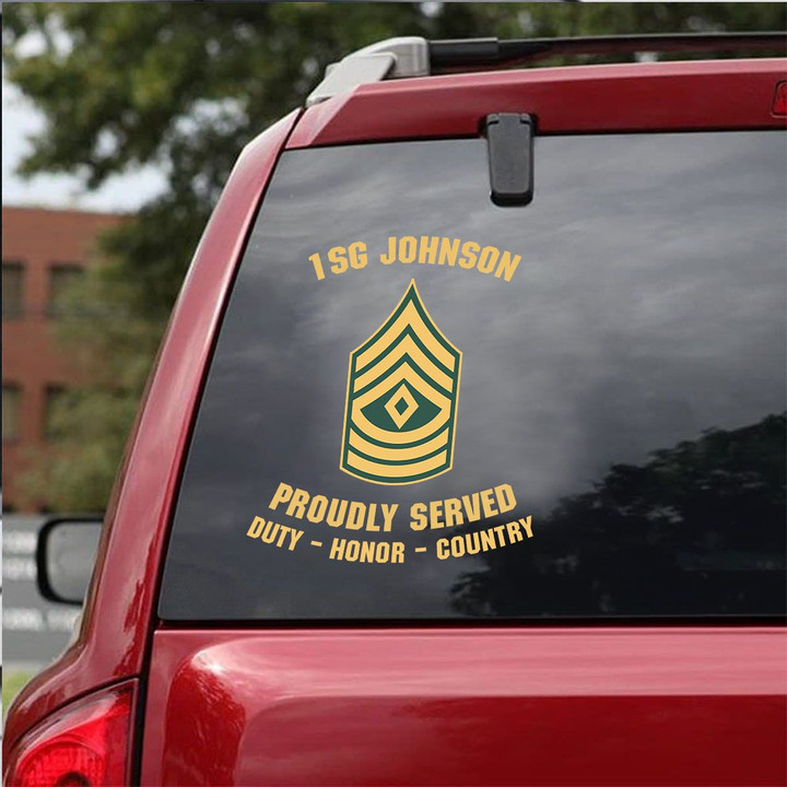 Army Veteran Personalized Car Sticker