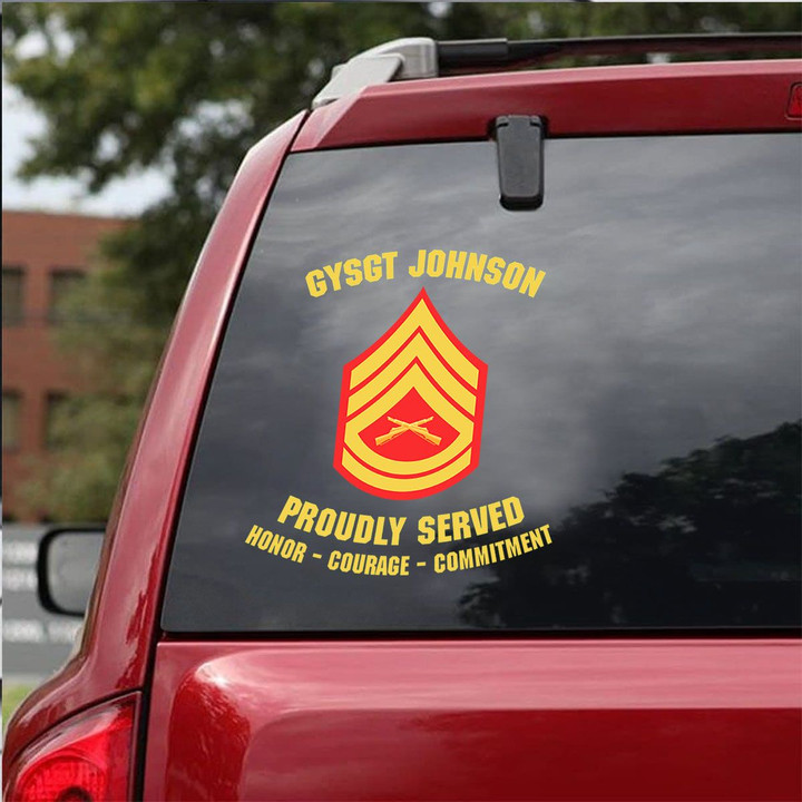Marine Veteran Personalized Car Sticker