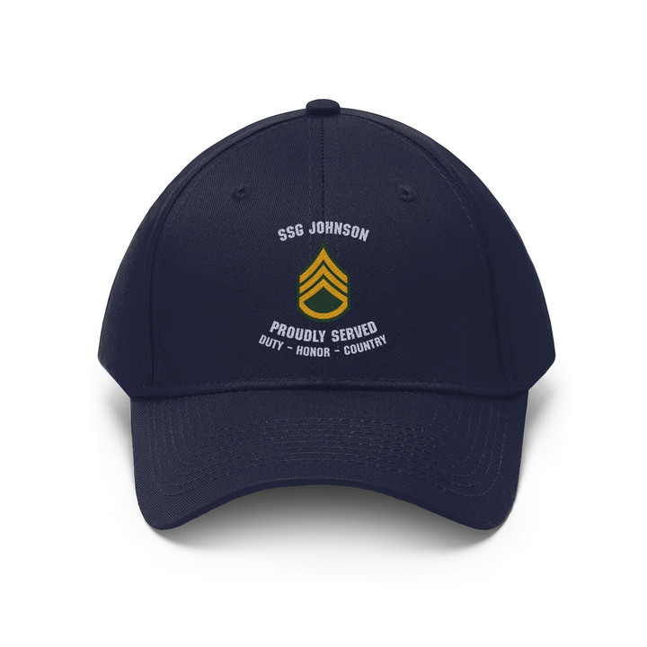 Army Veteran - Personalized Embroidered Unisex Twill Hat