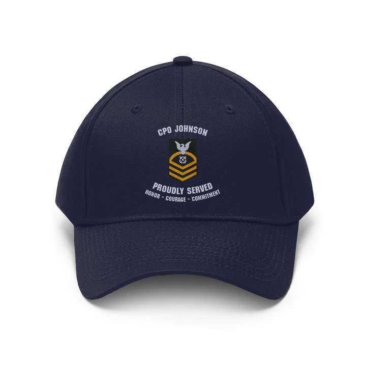 USN Veteran - Personalized Embroidered Unisex Twill Hat
