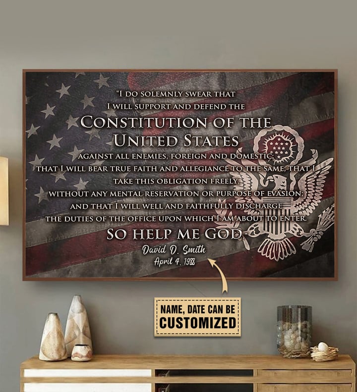 Oath Of Enlistment - Personalized Canvas, Poster 02