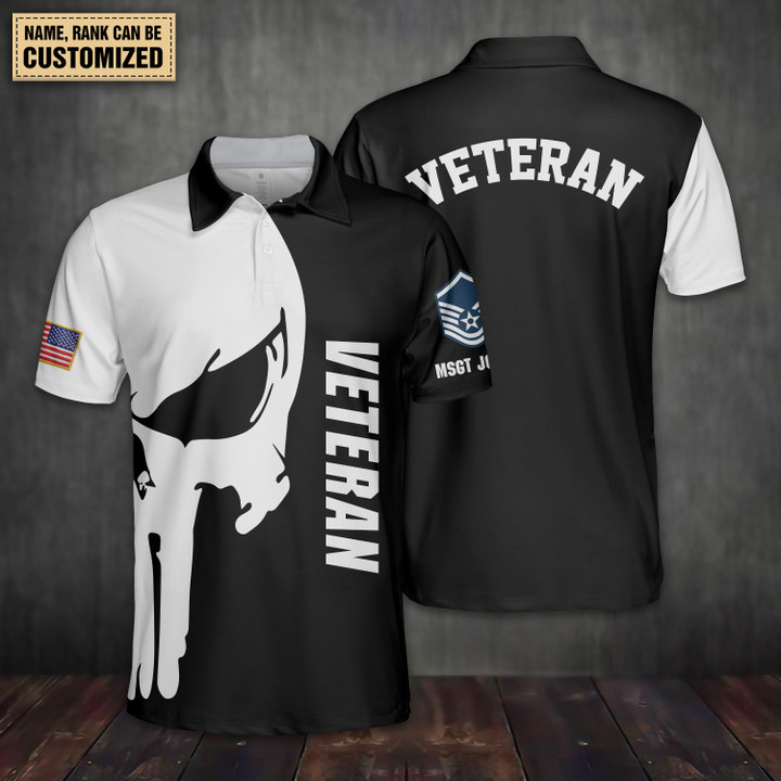 Air Force Veteran - Personalized Polo Shirt (Premium)