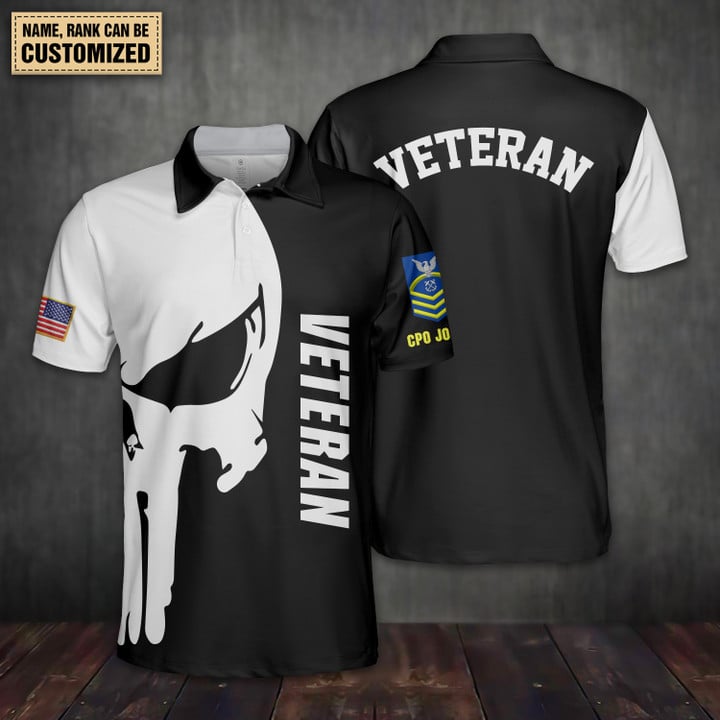 Coast Guard Veteran - Personalized Polo Shirt (Premium)