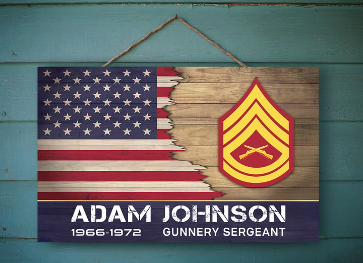 USMC Veteran - Personalized Pallet Sign