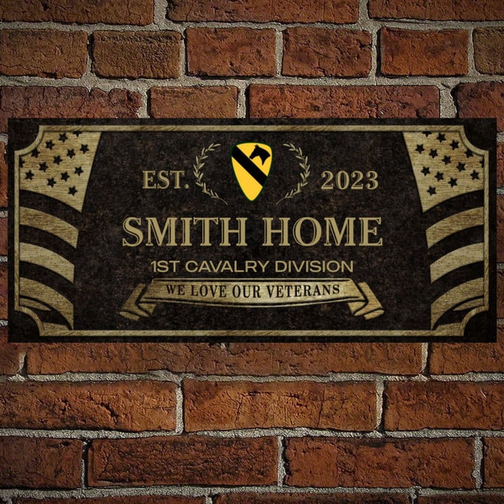 Division Of Veteran - Personalized Rectangle Wooden Sign