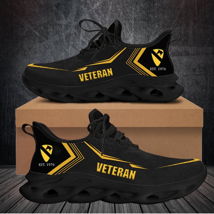 Army Veteran Custom Clunky Sneakers Division And Unit Personalized Gift