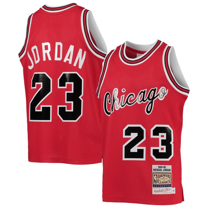 Michael Jordan Chicago Bulls Mitchell & Ness Youth 1984-85 Hardwood Classics Jersey - All Stitched