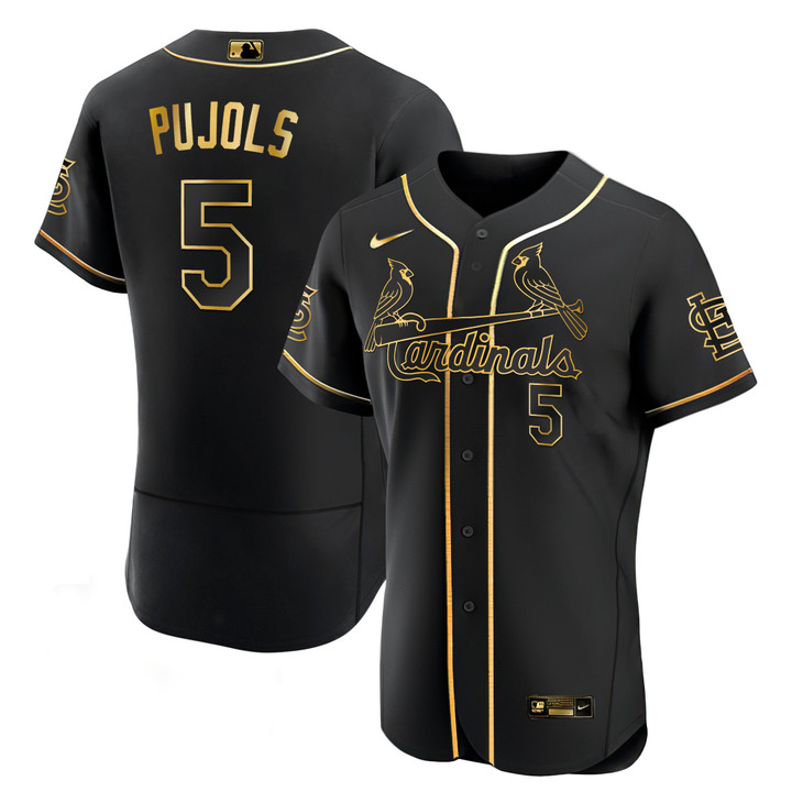 Men's Albert Pujols Arizona Cardinals White Gold & Black Gold Jersey - All Stitched