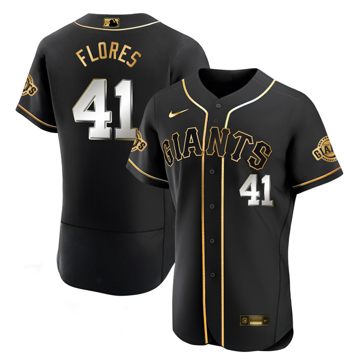 Men's San Francisco Giants Black Limited & Gold Jersey - All Stitched