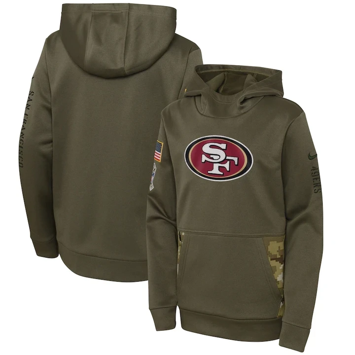 49ers 2022 Salute To Service Hoodie - All Stitched