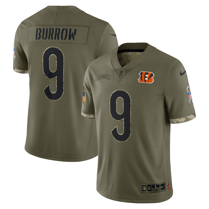 Bengals 2022 Salute To Service Limited Jersey - Olive - All Stitched