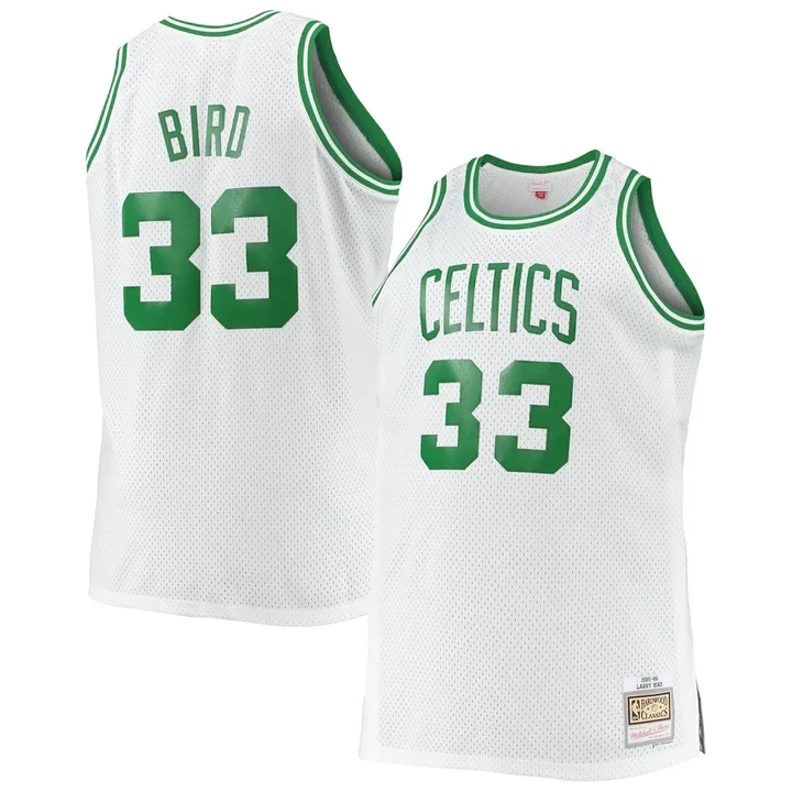 Larry Bird Boston Celtics White Jersey - All Stitched