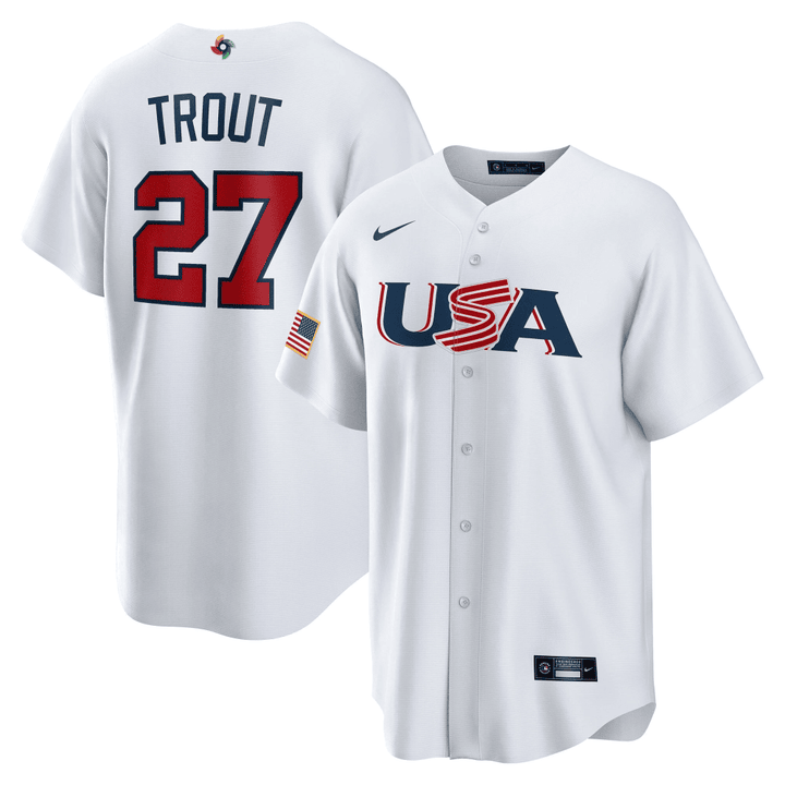 Men's USA 2023 World Baseball Cool Base Jersey - All Stitched