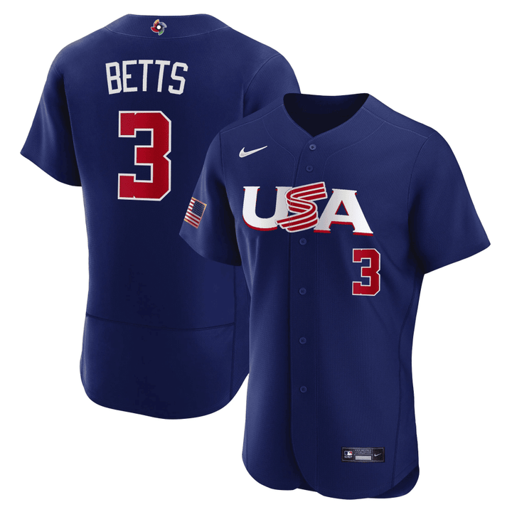 Men's USA 2023 World Baseball Flex Base Jersey - All Stitched