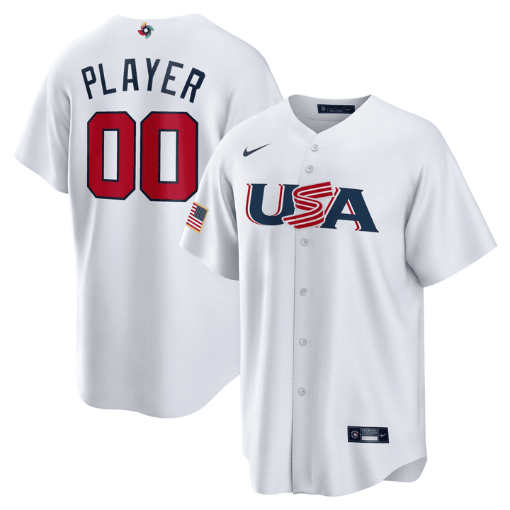 USA 2023 World Baseball Classic Custom Cool Base Jersey - All Stitched