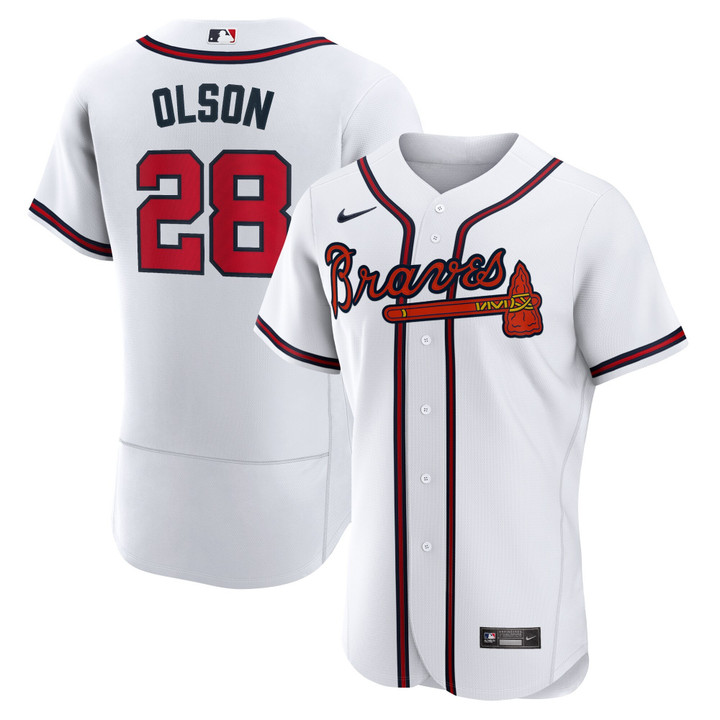 Matt Olson Atlanta Braves White Home Jersey - All Stitched