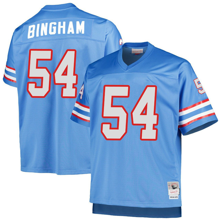 Gregg Bingham Houston Oilers Light Blue Jersey - All Stitched