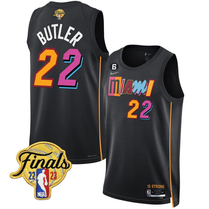 Jimmy Butler Miami Heat NBA Finals Patch City Edition Jersey – All Stitched
