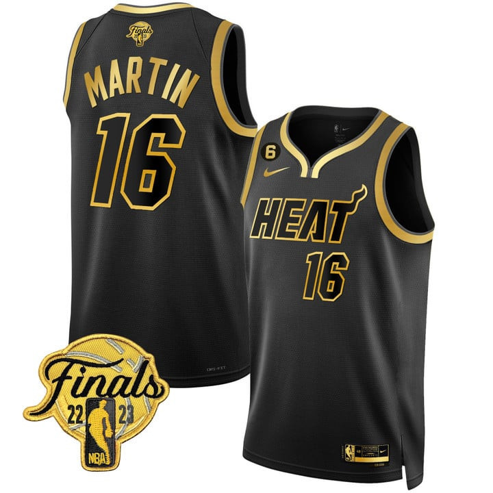 Caleb Martin Miami Heat NBA Finals Patch Jersey – All Stitched