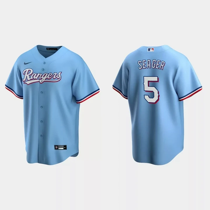 Corey Seager Texas Rangers Power Blue Jersey - All Stitched