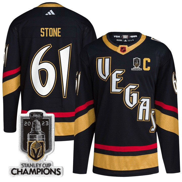 Men’s Vegas Golden Knights 2023 Stanley Champions Patch Jersey V2 – All Stitched