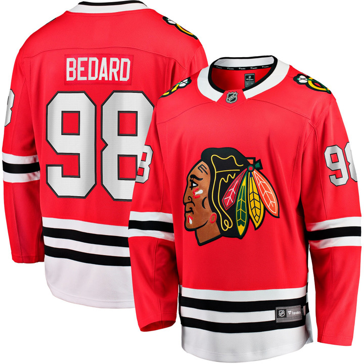 Connor Bedard Chicago Blackhawks Red Jersey - All Stitched