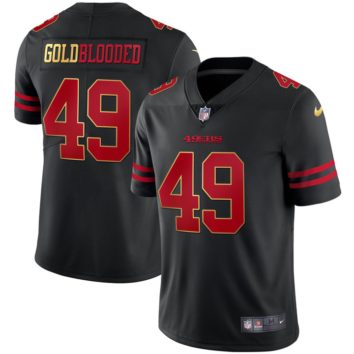 San Francisco 49ers Gold Blooded Jersey - All Stitched