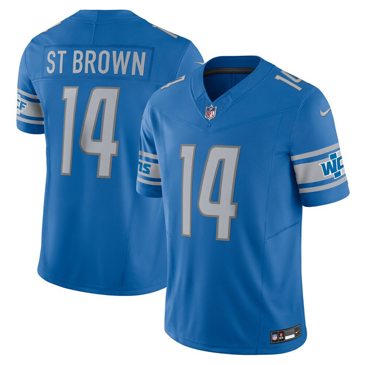 St. Brown Detroit Lions Blue Vapor F.U.S.E. Limited Jersey - All Stitched