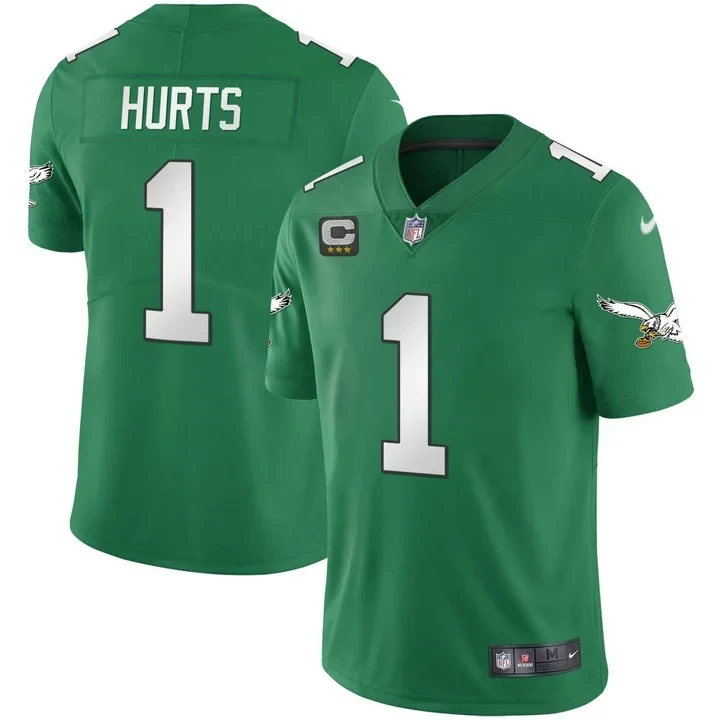 Jalen Hurts Philadelphia Eagles Kelly Green Jersey - All Stitched
