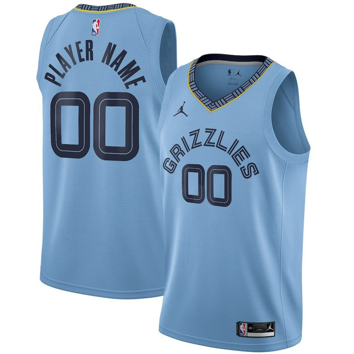 Memphis Grizzlies Light Blue Custom Jersey - All Stitched