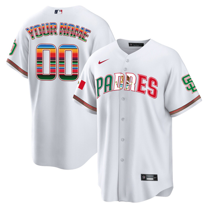 San Diego Padres Mexico Cool Base Limited Custom Jersey V2 - All Stitched