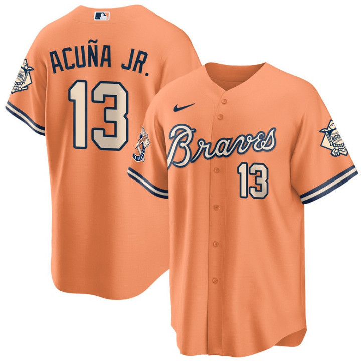 Men's Atlanta Braves Peaches n' Cream Jersey - All Stitched