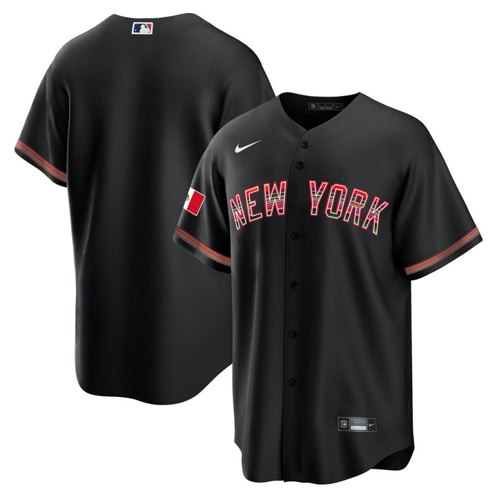 New York Yankees Black Heritage Hispanic Jersey - All Stitched