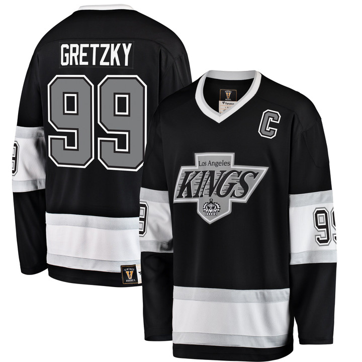 Wayne Gretzky Los Angeles Kings Black Jersey - All Stitched