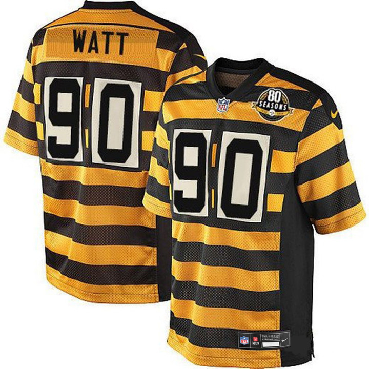 T.J. Watt Pittsburgh Steelers Throwback Bumblebee Jersey - All Stitched